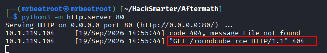 rce confirmed on web server