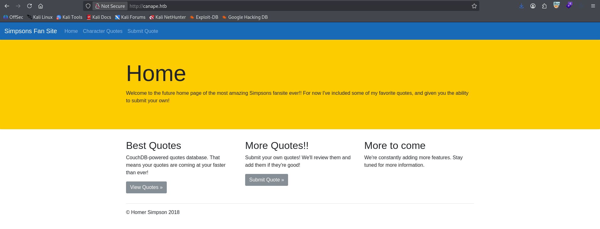 Canape landing page