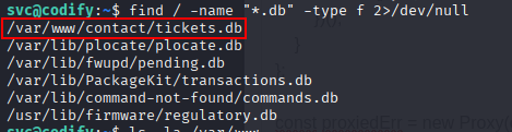 database file discovery