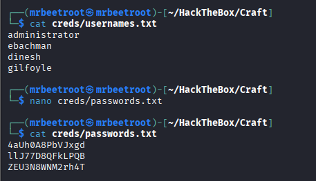 passwords saved