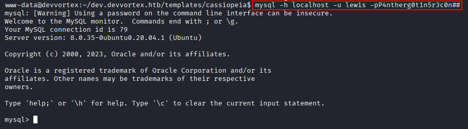mysql login
