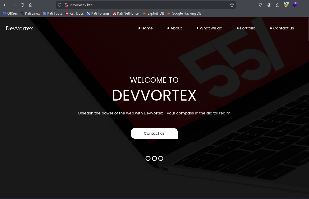 main website