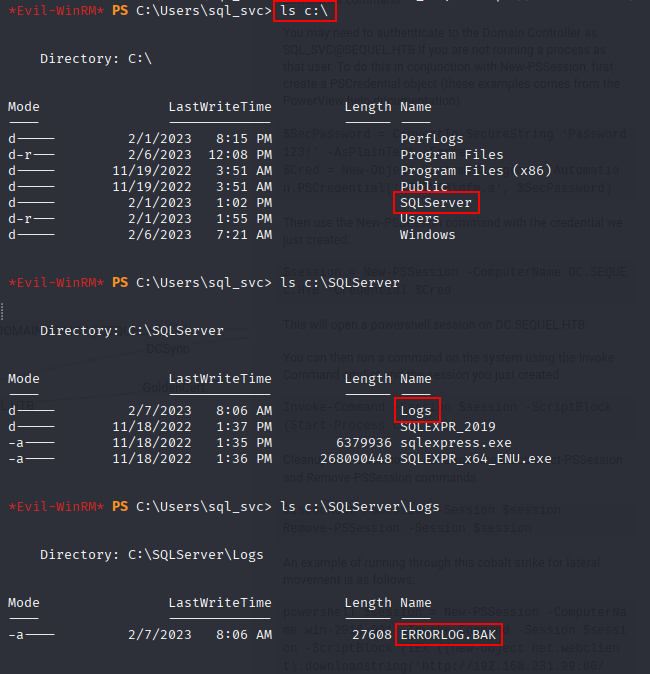 sql logs