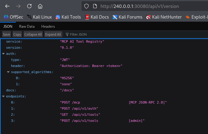 mcp api version