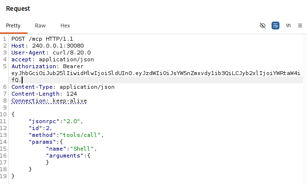call shell tool request