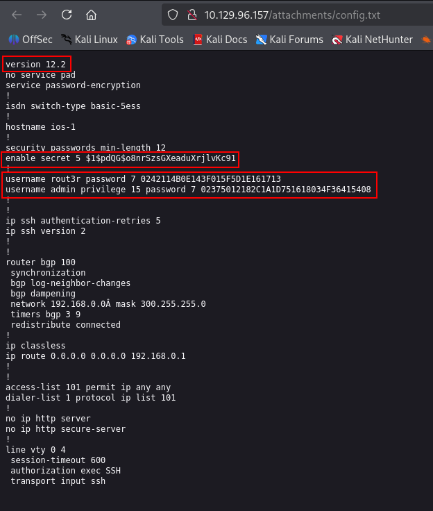 cisco configuration