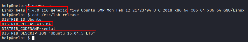 kernel and OS version