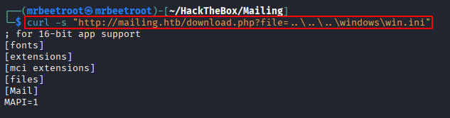 win.ini path traversal