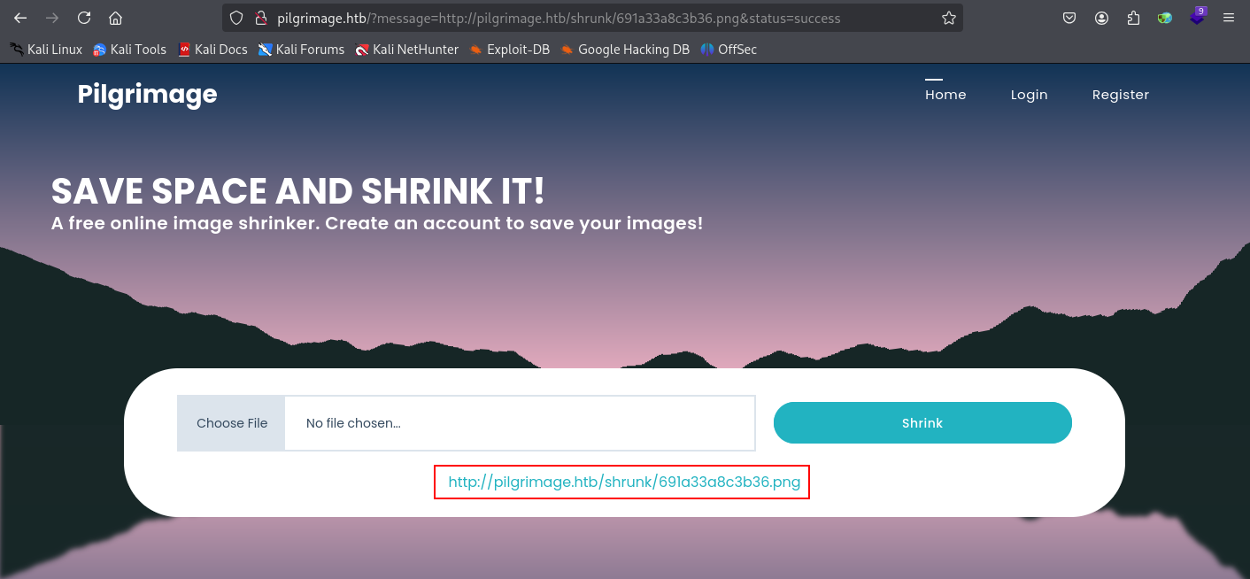 uploading the database exploit image