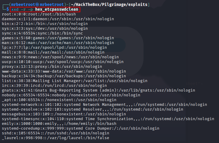 converting hex to bytes with xxd