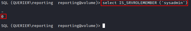 sysadmin check returns false