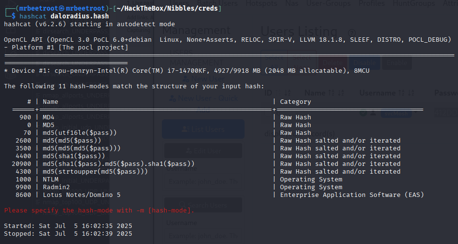 hashcat suggests many possible hash types