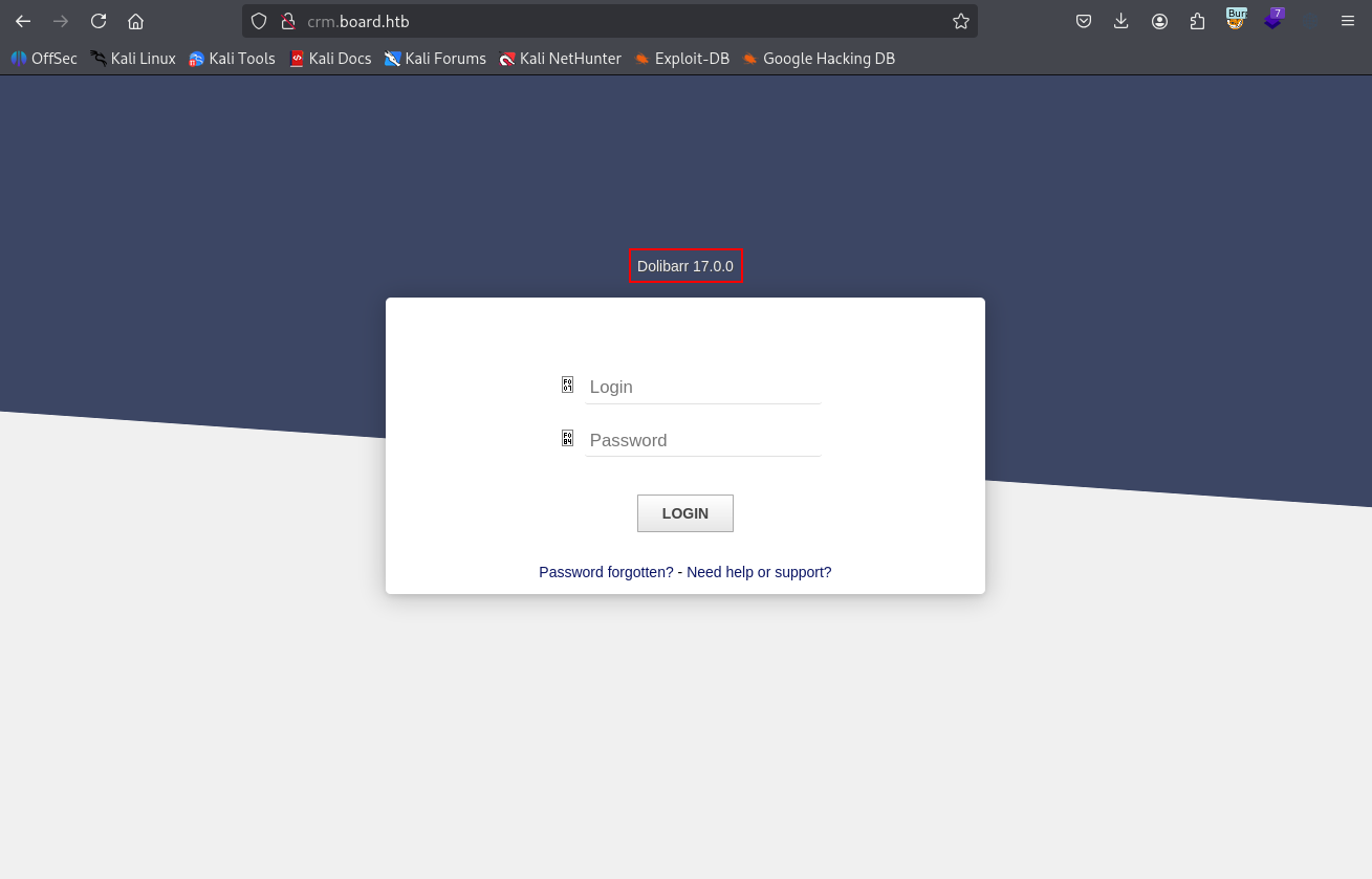 dolibarr login