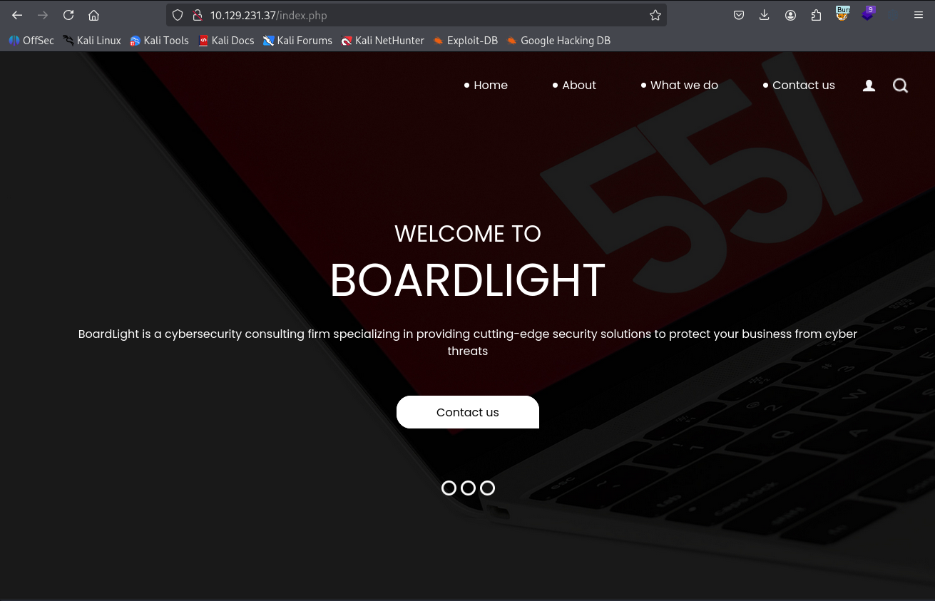 main website