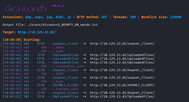 dirsearch uploadedfiles