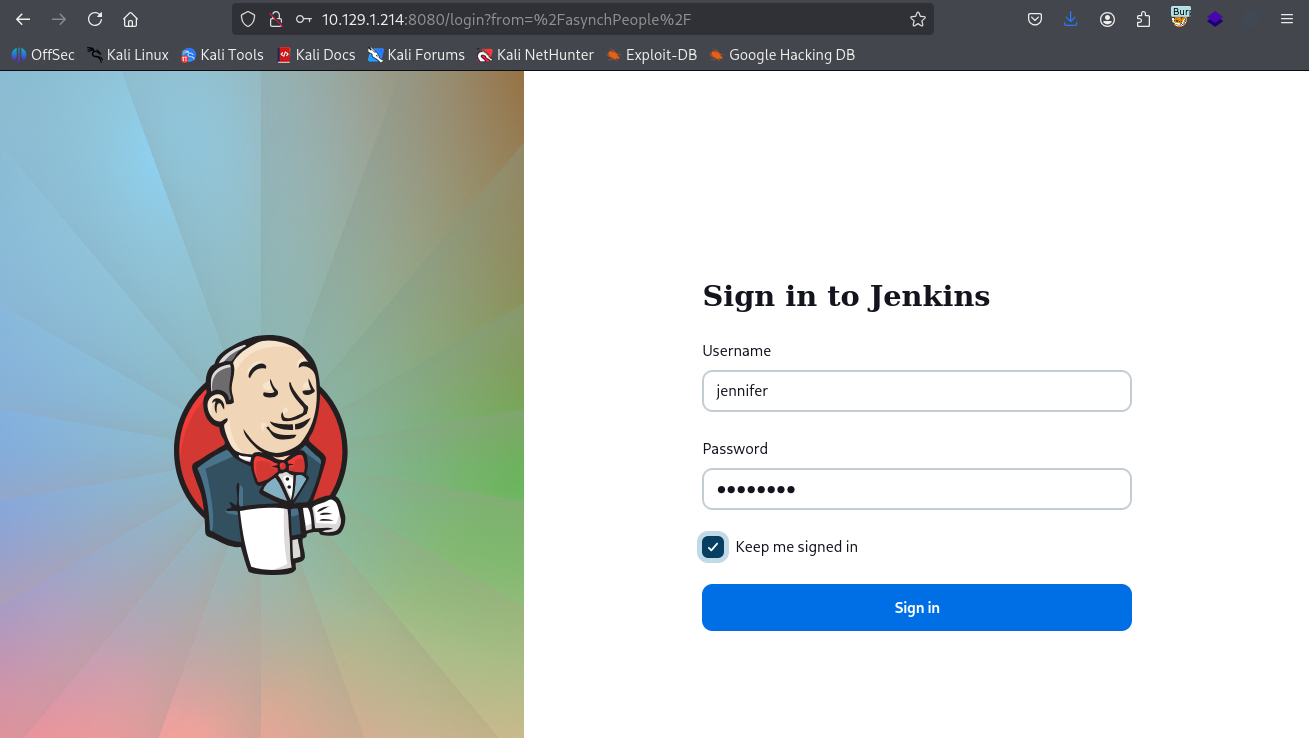 jenkins login