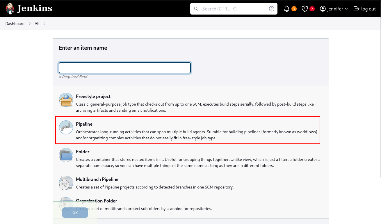 jenkins pipeline item