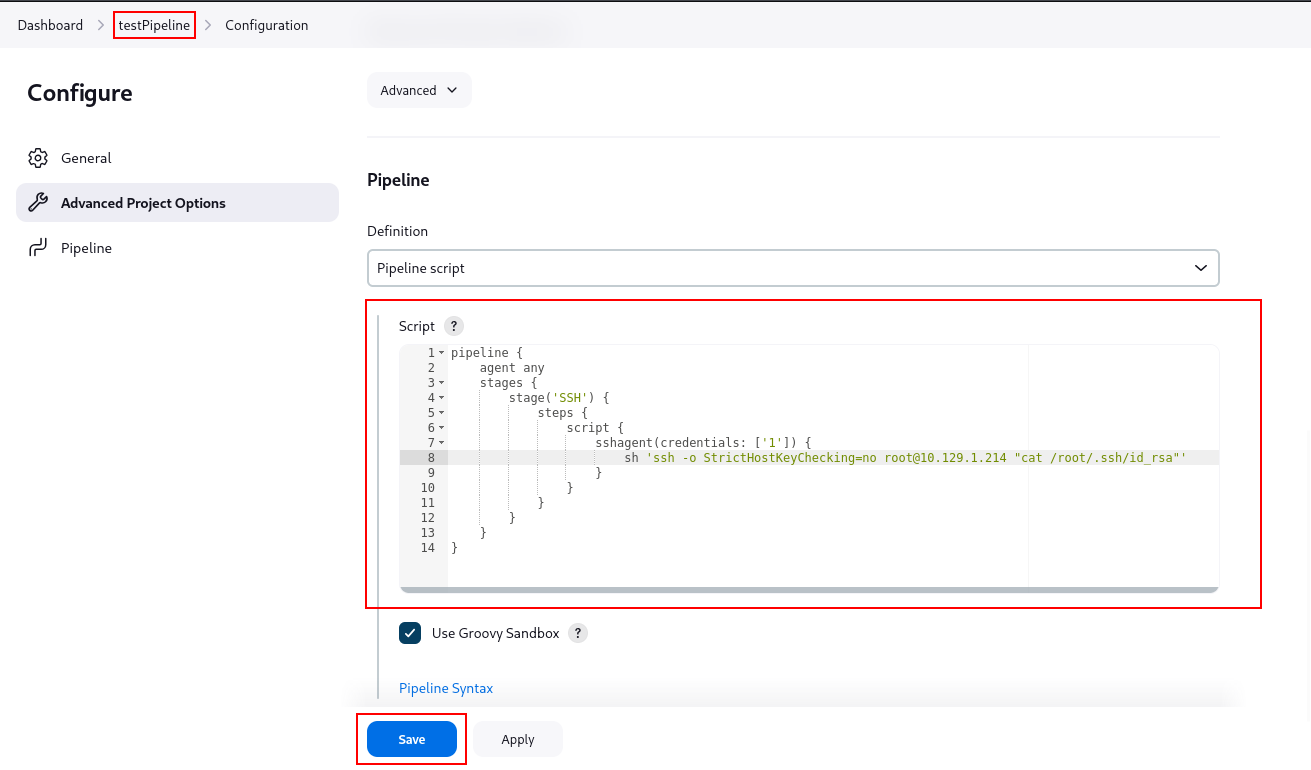 pipeline script