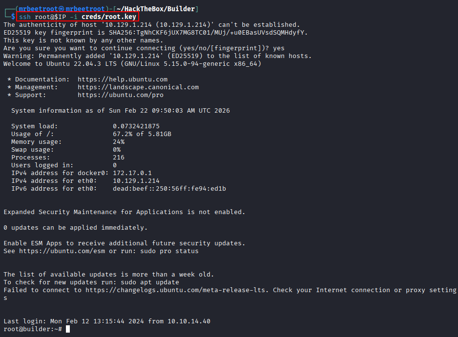 ssh root login