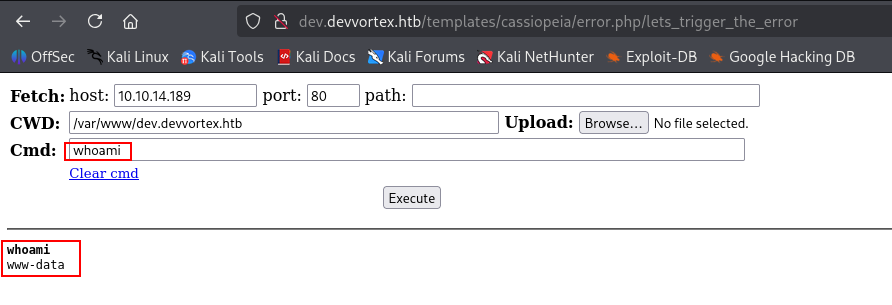 working php webshell