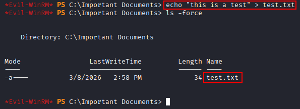 write access test
