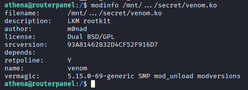 modinfo output
