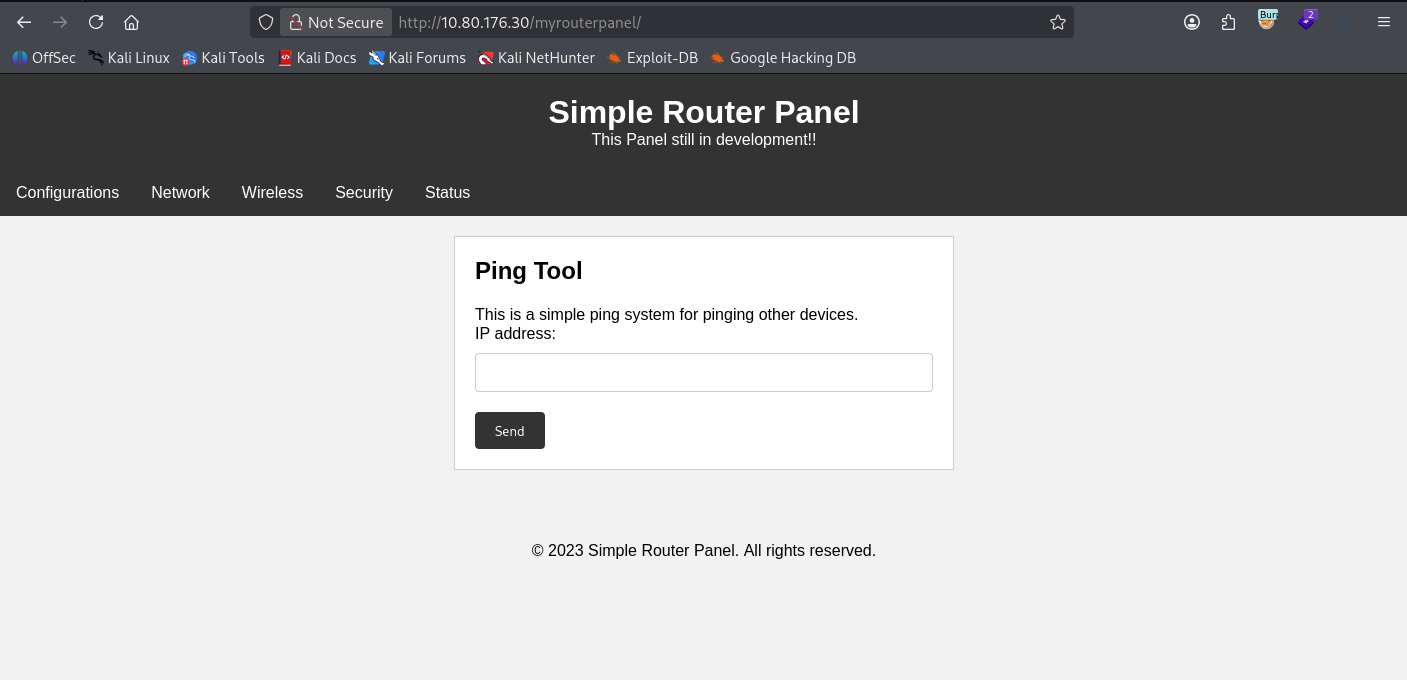 router panel