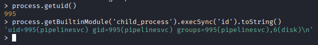 pipelinesvc id and disk group