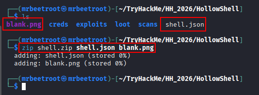 creating shell.zip