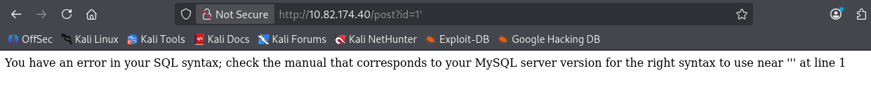 SQL syntax error