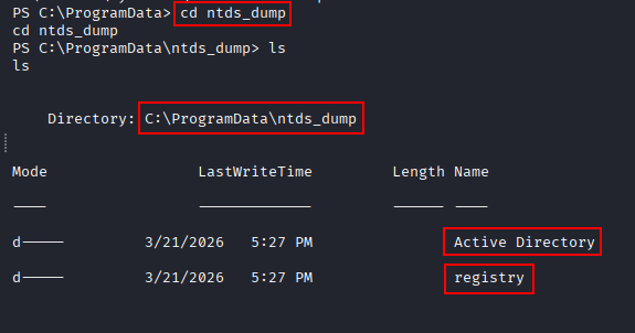 ntdsutil output