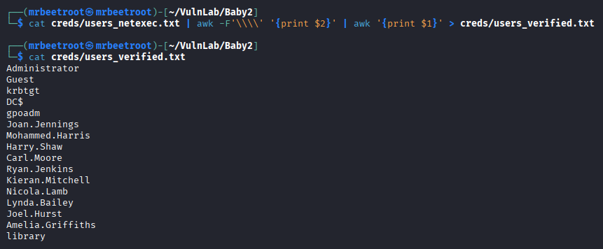 clean user list