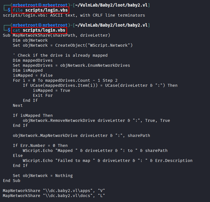 login script contents