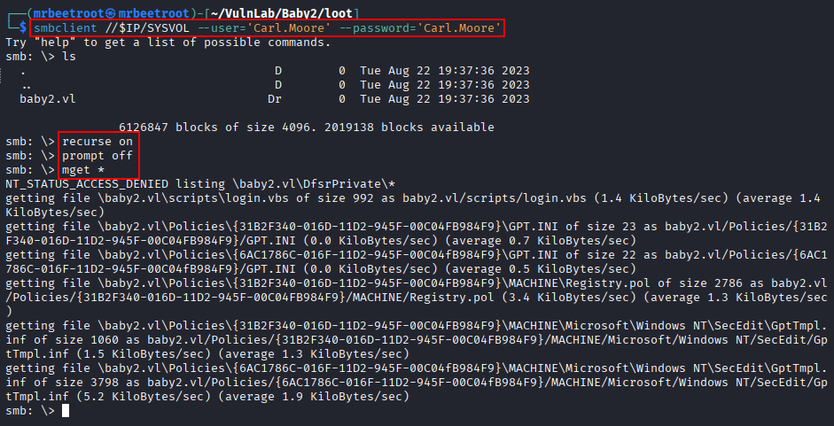 sysvol recursive download